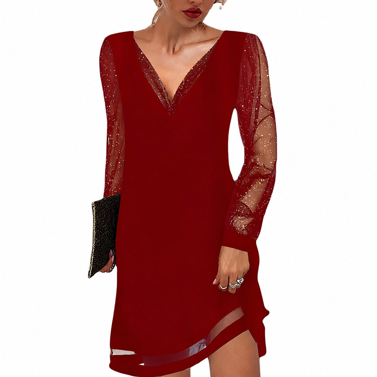 Annalee - Elegante Kleider mit transparenten Ärmeln für Frauen