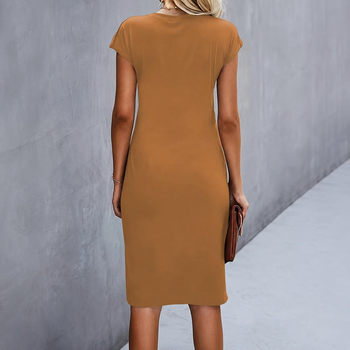 Reilly - Midikleid mit dekorativer Frontbindung