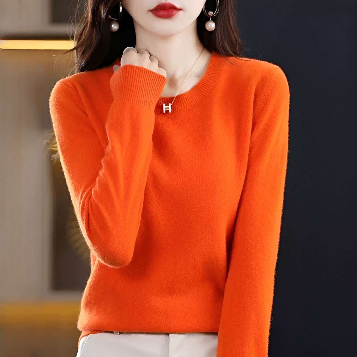 Shynna - Attraktiver und bequemer Rundhals-Pullover