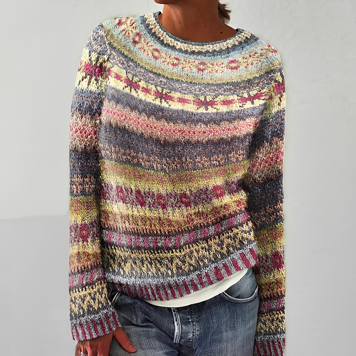 Olivia - Bequemer Streifenpullover