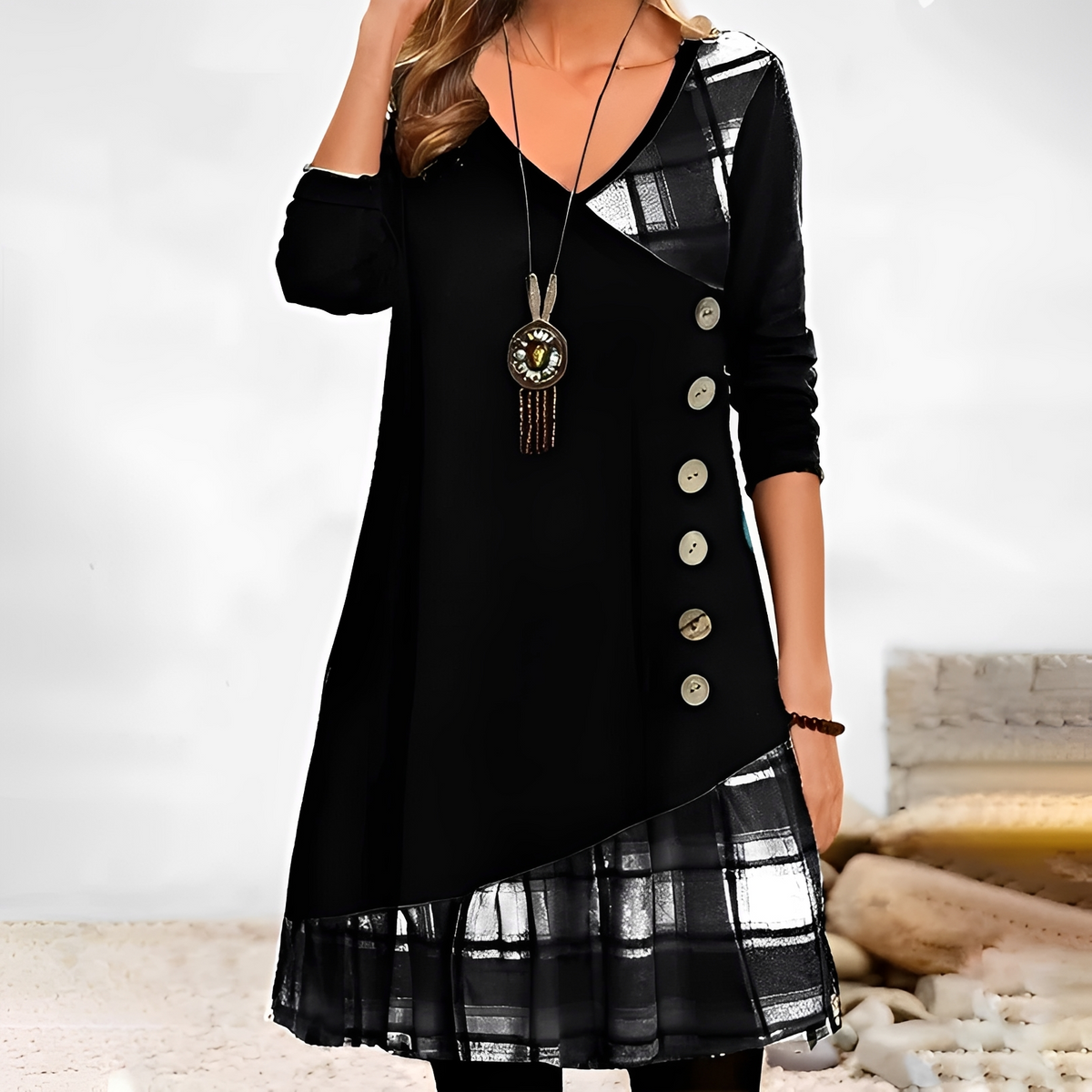 Shawnee - Elegantes und bequemes Langarm-Minikleid