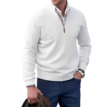 Gabriel - Kuscheliger und angenehmer Pullover mit Reißverschluss am Kragen