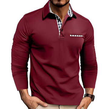 Charel - Strapazierfähiges Langarm-Poloshirt