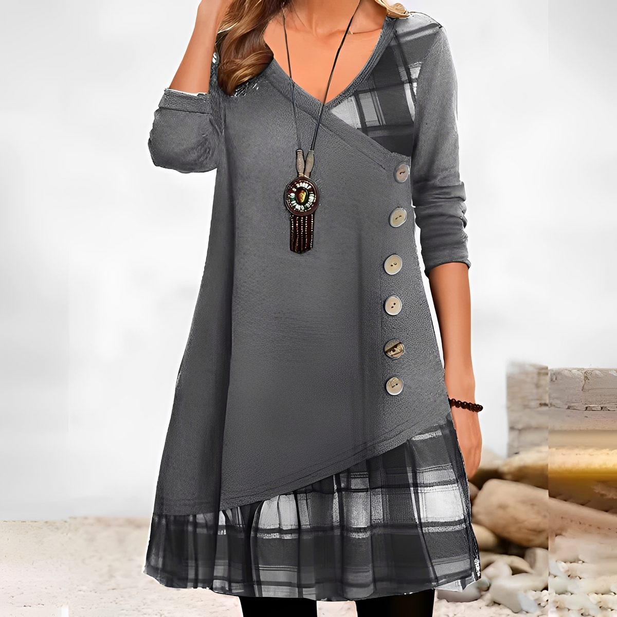 Shawnee - Elegantes und bequemes Langarm-Minikleid