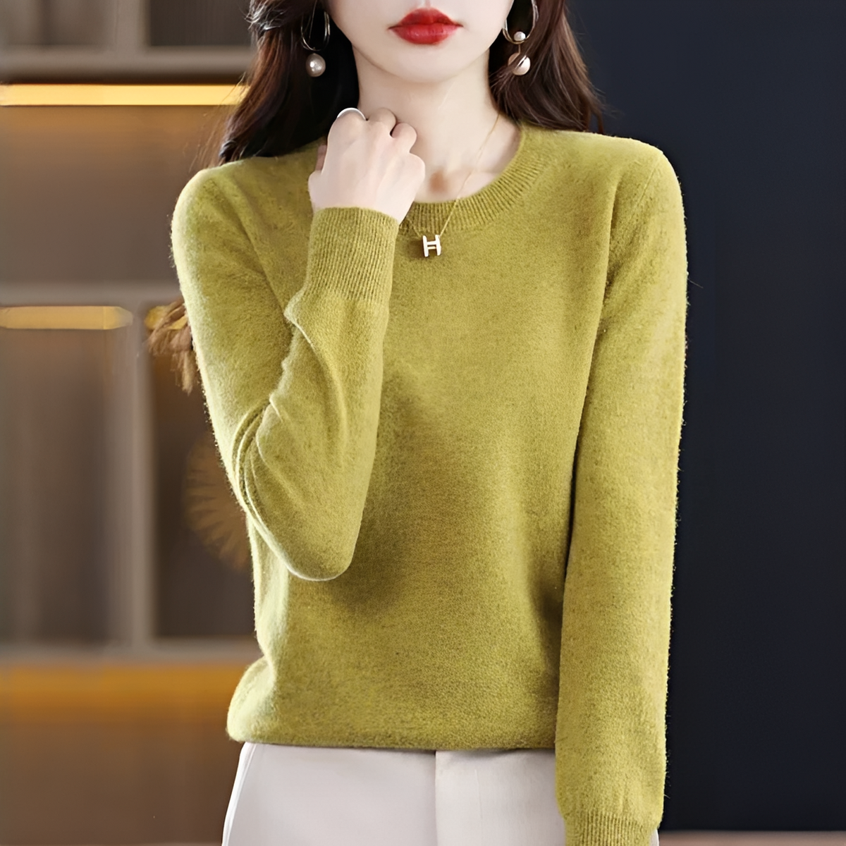 Shynna - Attraktiver und bequemer Rundhals-Pullover