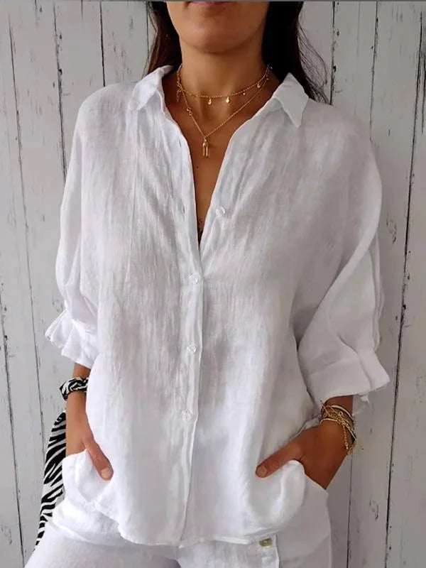 Madison - Zeitlos elegante Bluse mit Knopfleiste