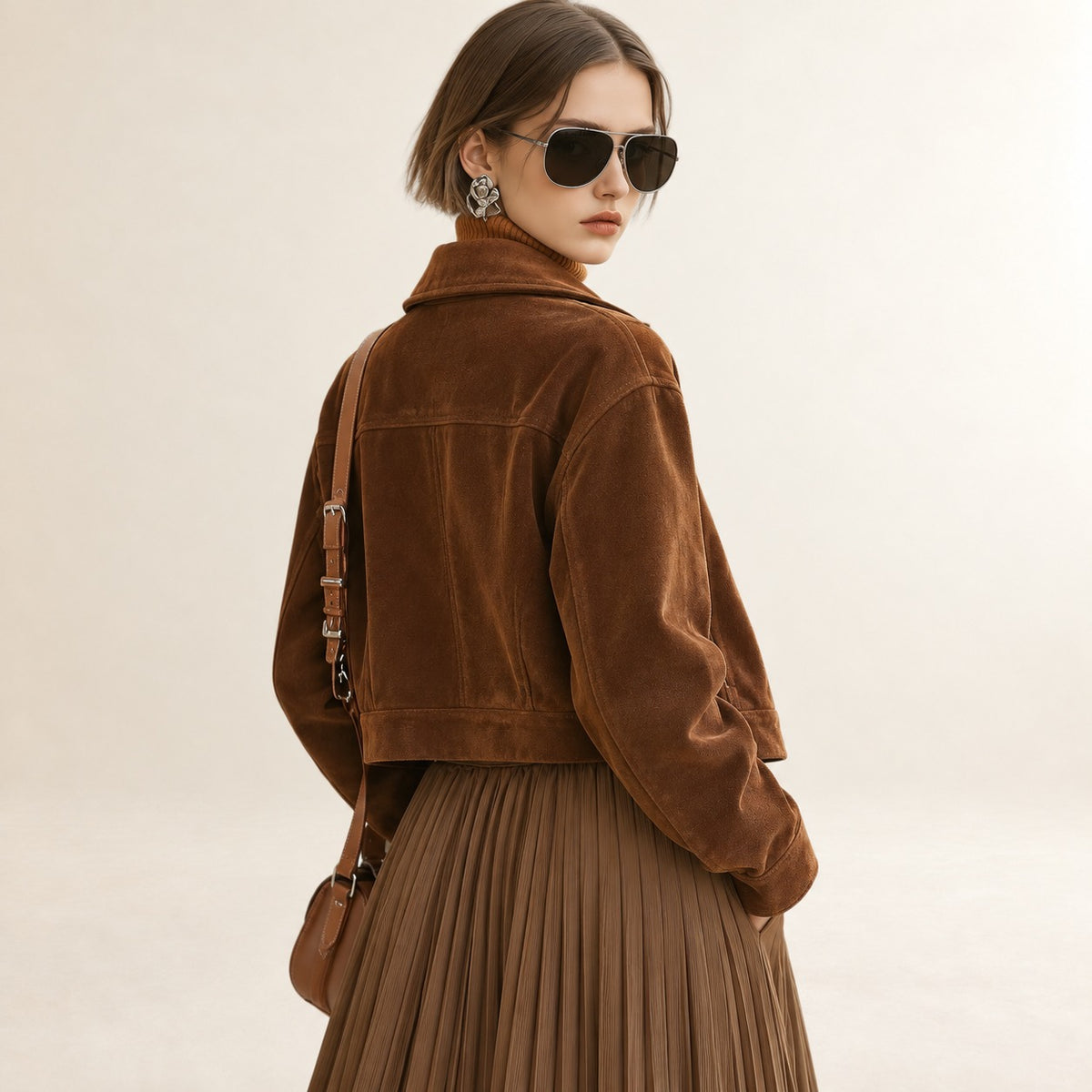 Damen Jacke Kurzarm Reißverschluss Tasche Relaxed Fit