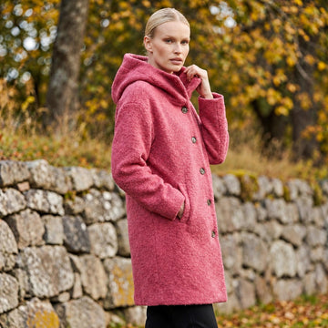Damen Longcoat mit Kapuze und Knopfverschluss - Relaxed Fit