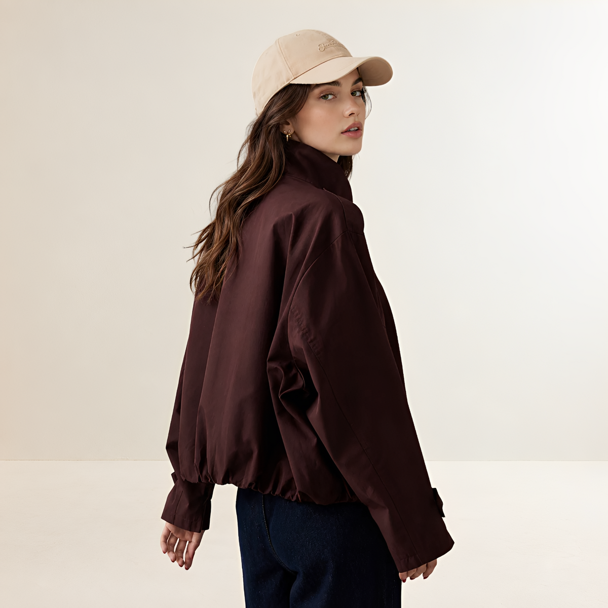 Damen Trenchcoat Oversized Schnitt Langarm - Doppelreihig
