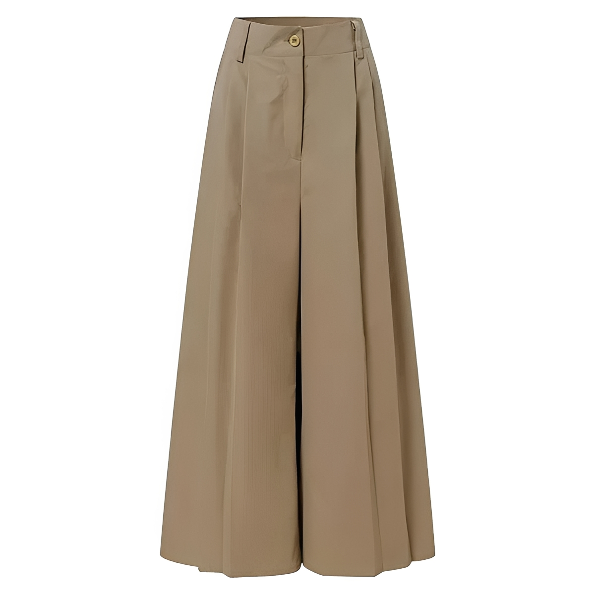Damen Weite Hose Hochtailliert Falten-Design mit Taschen