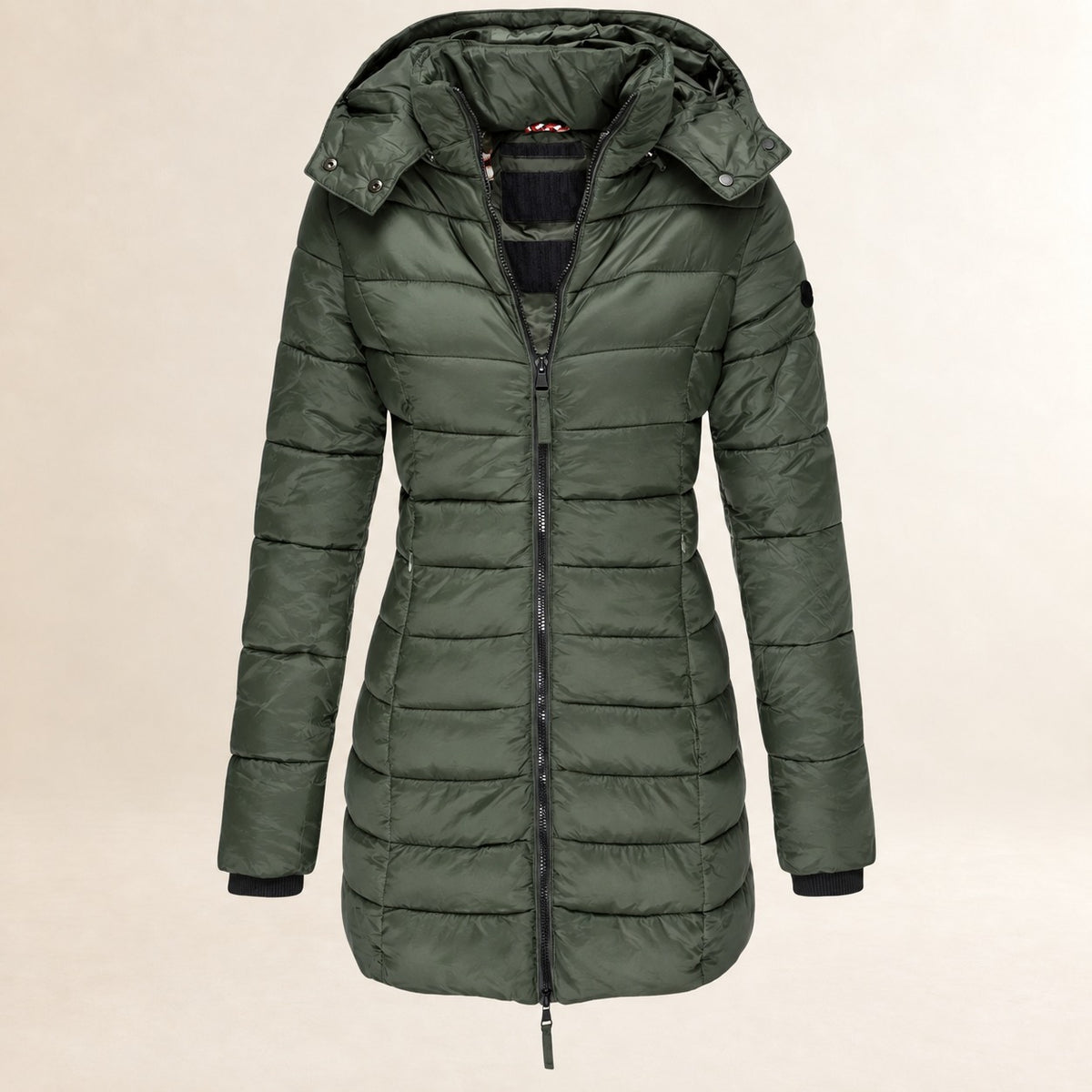 Damentaugliche Steppjacke mit Kapuze - Leicht, Reißverschluss, Quilt-Design
