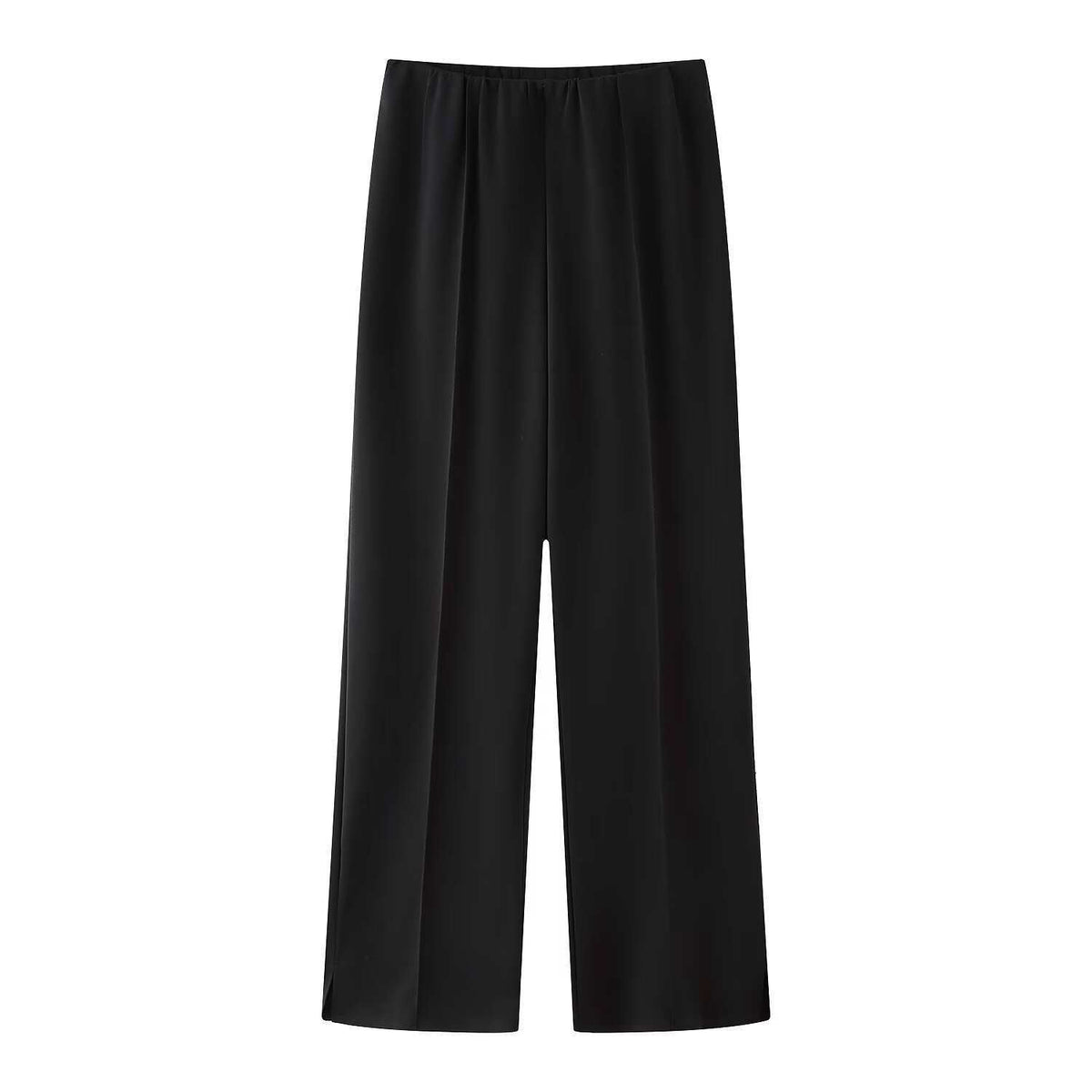 Damentaugliches Loungewear-Set mit Langarmtop und weitem Hosenbein - Relaxed Fit, Hochtailliert