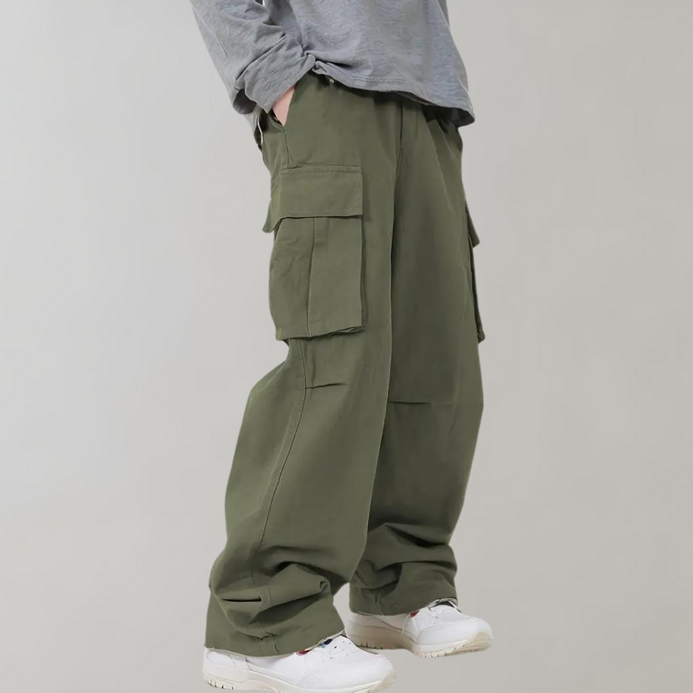 Herren Baggy Cargo Hose - Loose Fit mit Mehreren Taschen