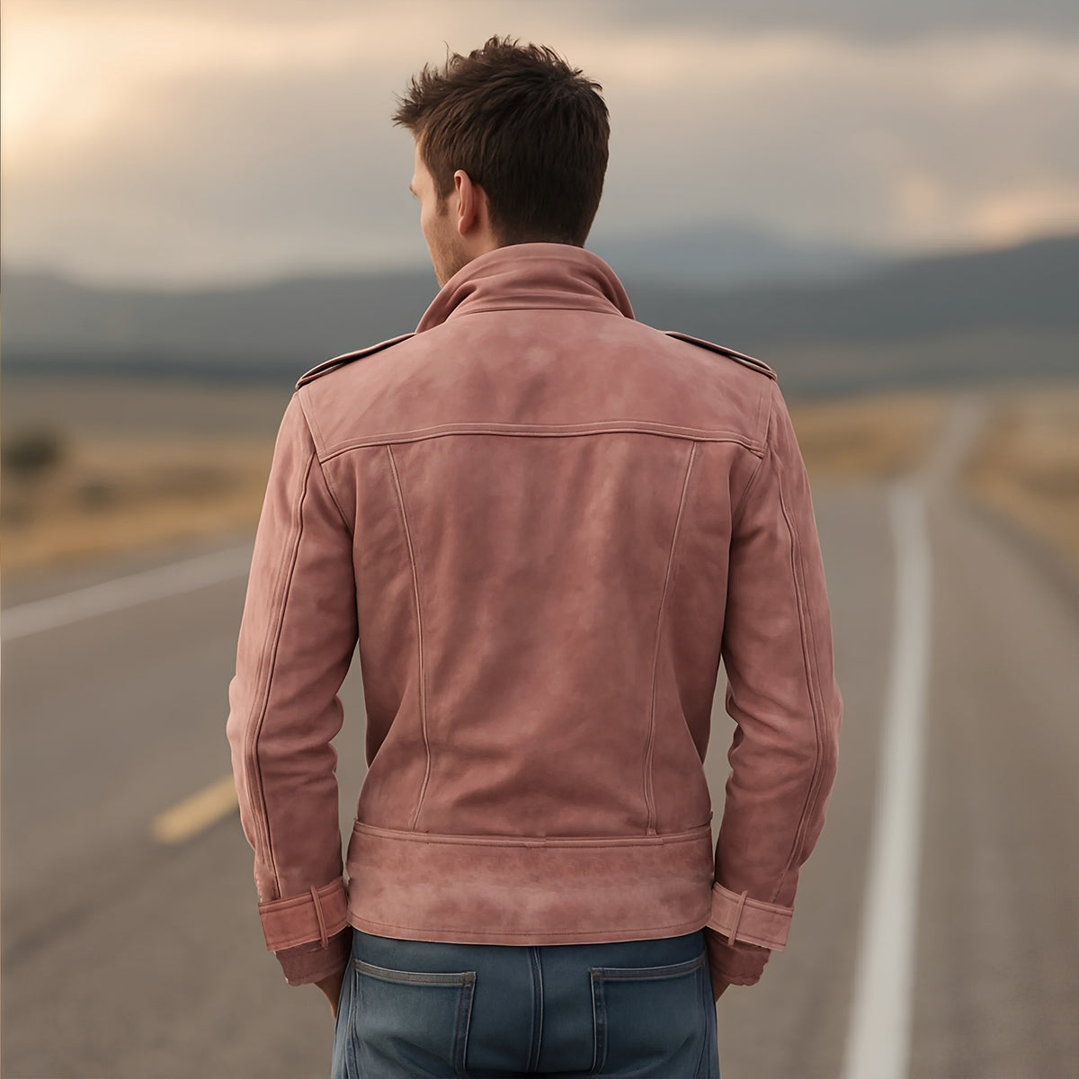 Herren Doppelt geknöpfte Pea Coat Jacke mit Epauletten - Klassischer Schnitt