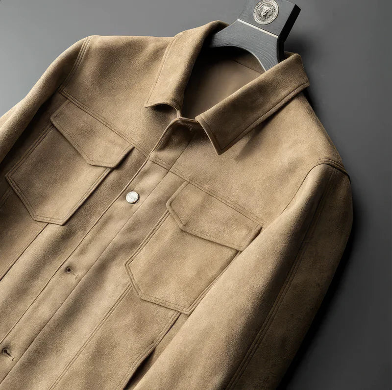 Herren Freizeitjacke mit Knopfleiste und Brusttaschen - Strukturierter Schnitt