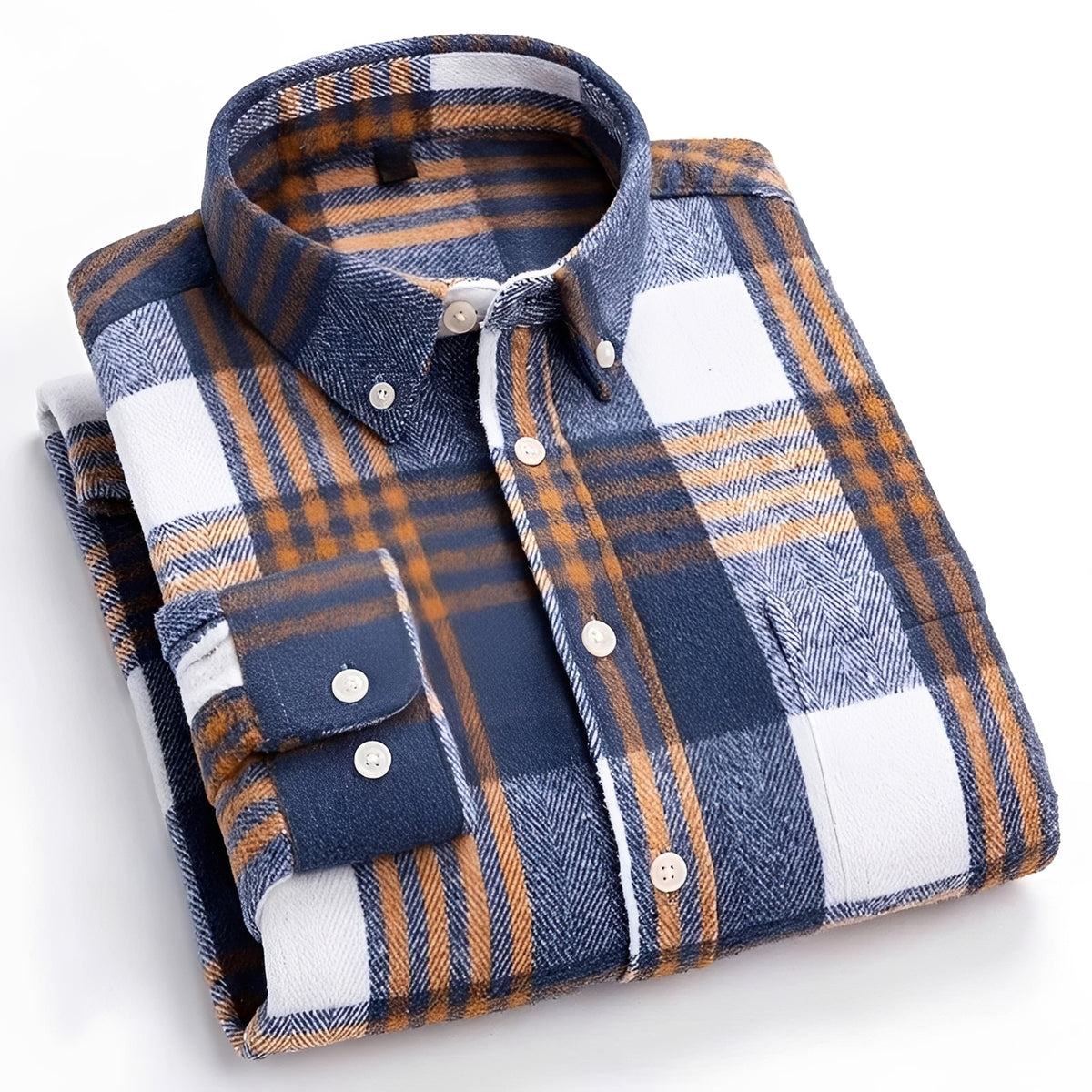 Herren Hemd mit Button-Down-Kragen - Karo-Muster, relaxed Fit