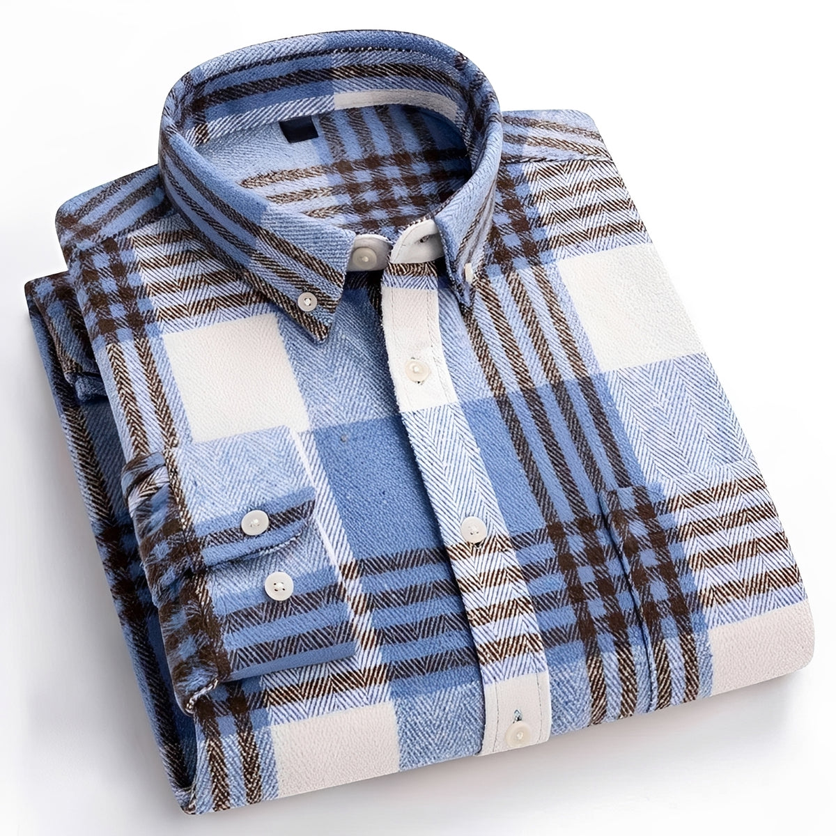 Herren Hemd mit Button-Down-Kragen - Karo-Muster, relaxed Fit