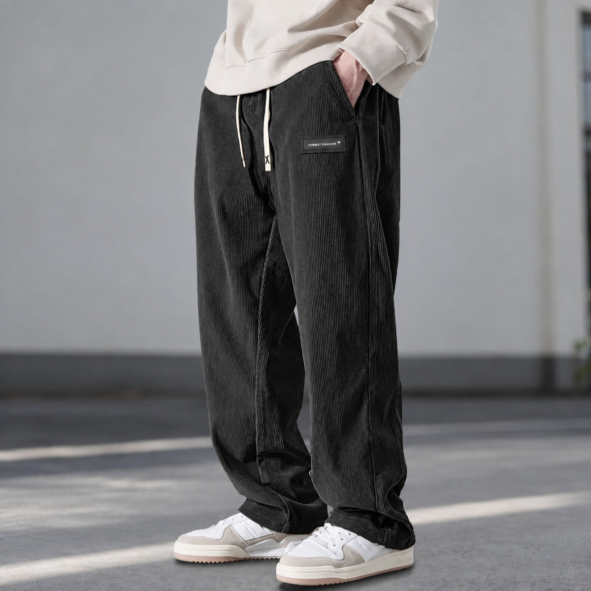 Herren Hose Relaxed Fit mit Kordelzug und Seitentaschen