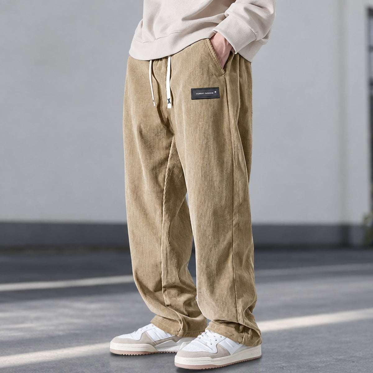 Herren Hose Relaxed Fit mit Kordelzug und Seitentaschen