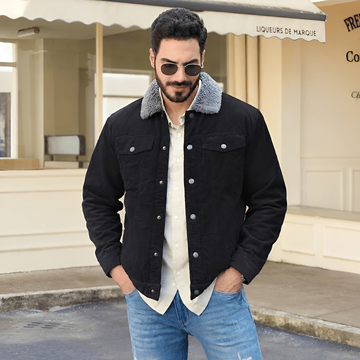 Herren Jacke Mit Knopfverschluss und Kragen - Casual Fit
