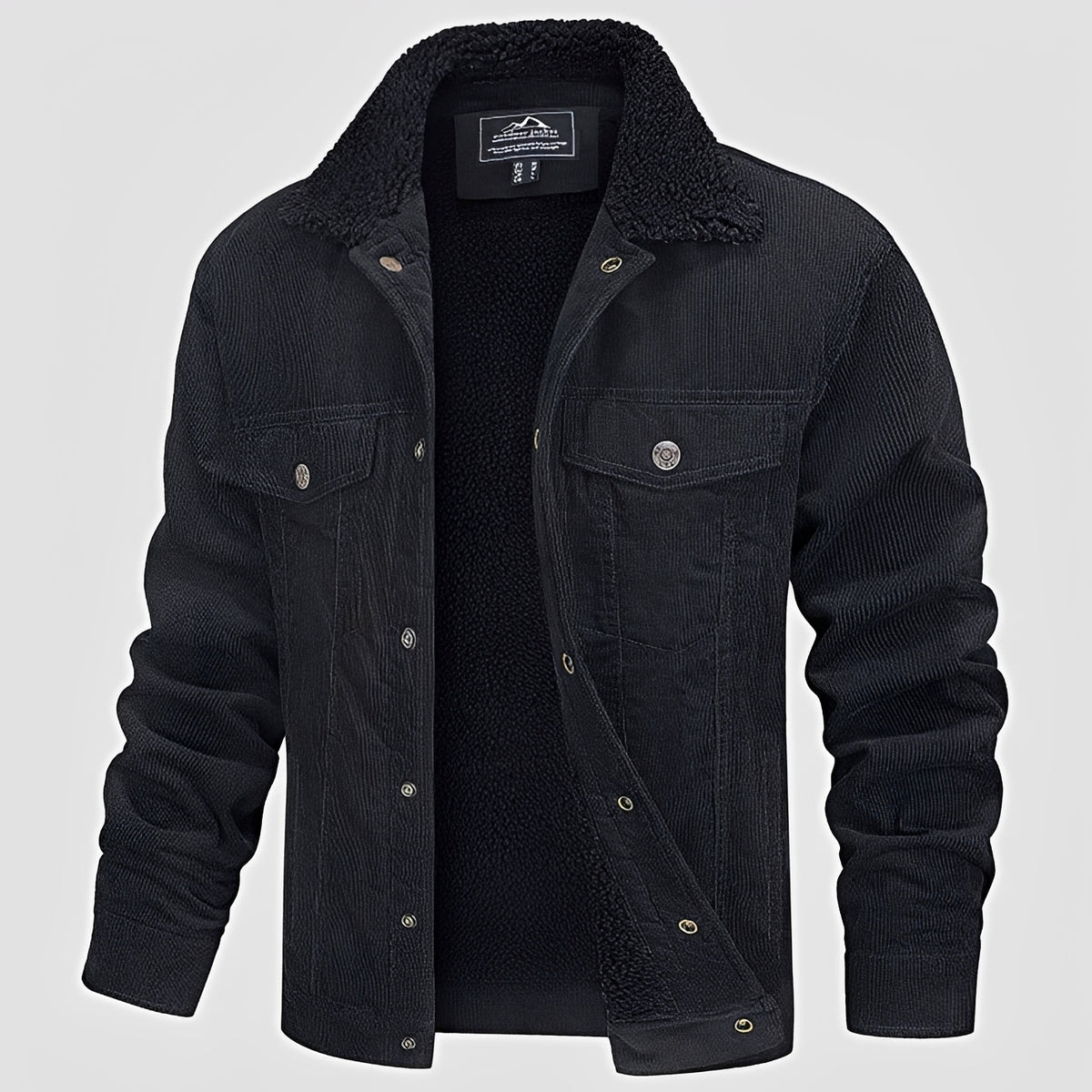 Herren Jacke Mit Knopfverschluss und Kragen - Casual Fit