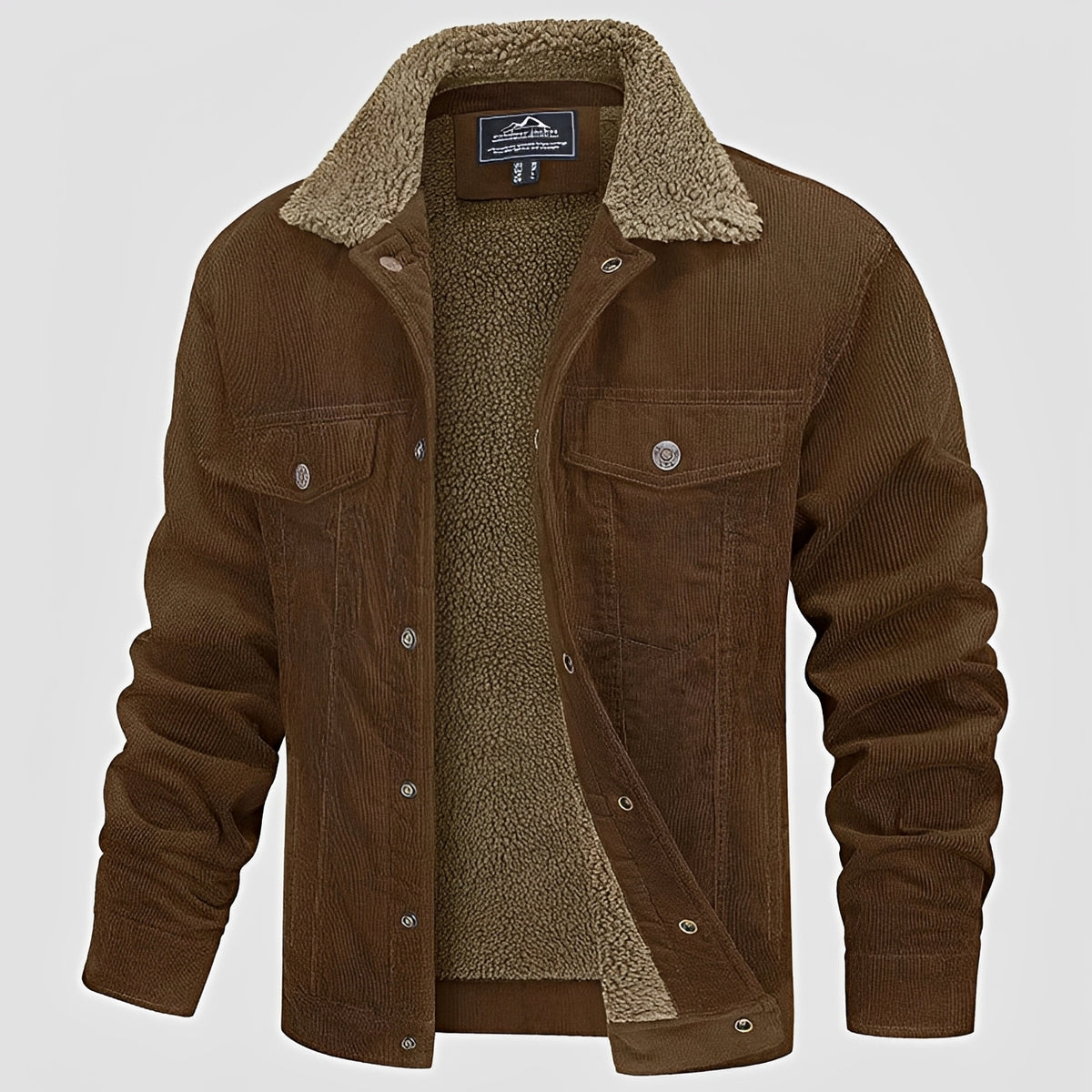 Herren Jacke Mit Knopfverschluss und Kragen - Casual Fit