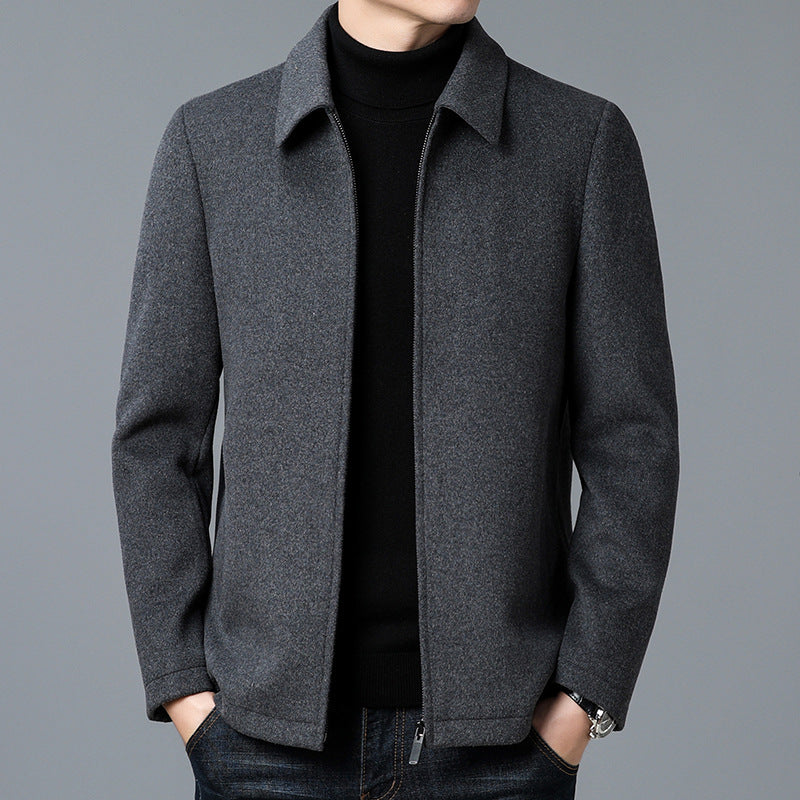 Herren Jacke Stehkragen Reißverschluss Tailored Fit