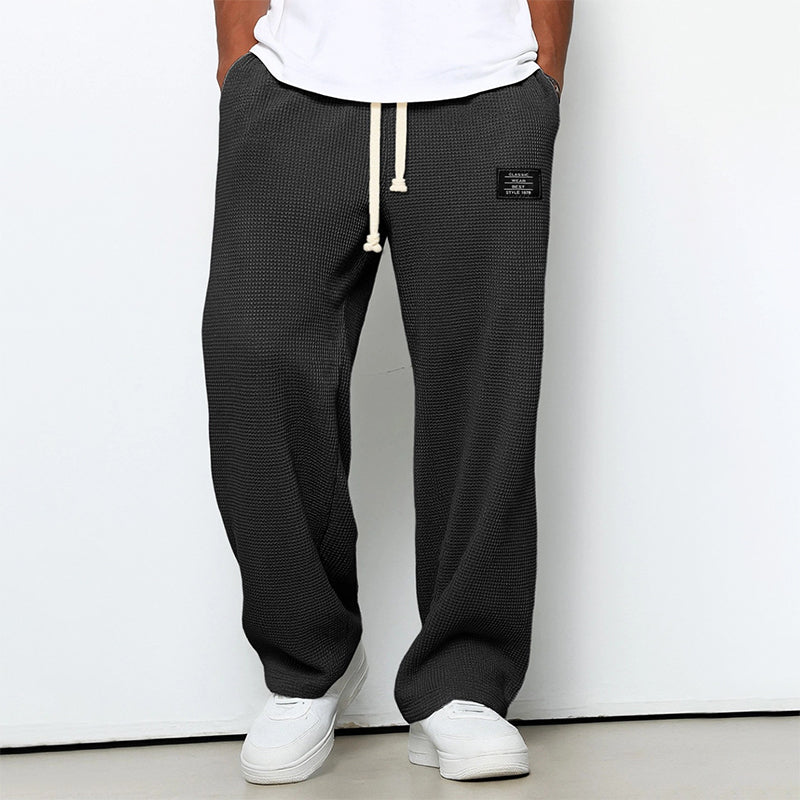 Herren Jogginghose mit Waffelstruktur und Kordelzug - Relaxed Fit