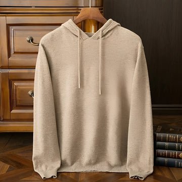Herren Kapuzenpullover mit V-Ausschnitt und Kordelzug - Langarm, Lockerer Schnitt