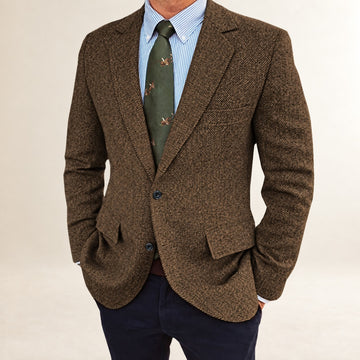 Herren Sakko Regular Fit Zweiknopf-Design Revers für formelle und legere Anlässe