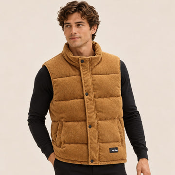 Herren Weste mit Pufferfüllung und hohem Kragen - Freizeit Outerwear