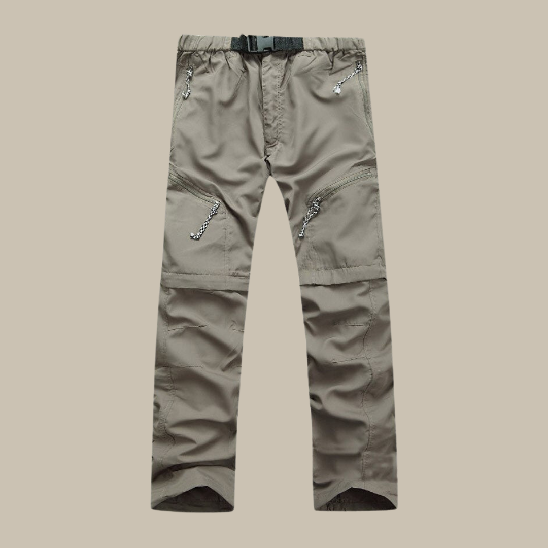 Hose für Damen mit Reißverschluss-Beinabschnitten und elastischer Taille - Lightweight, relaxter Schnitt