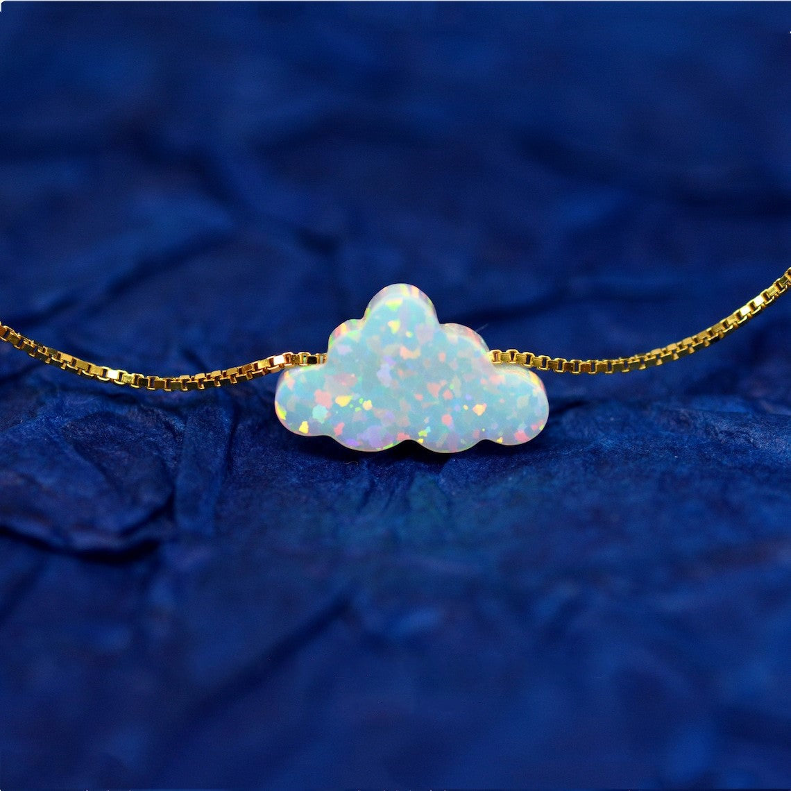 Halskette mit Wolkenopal – Halskette mit Wolkenanhänger