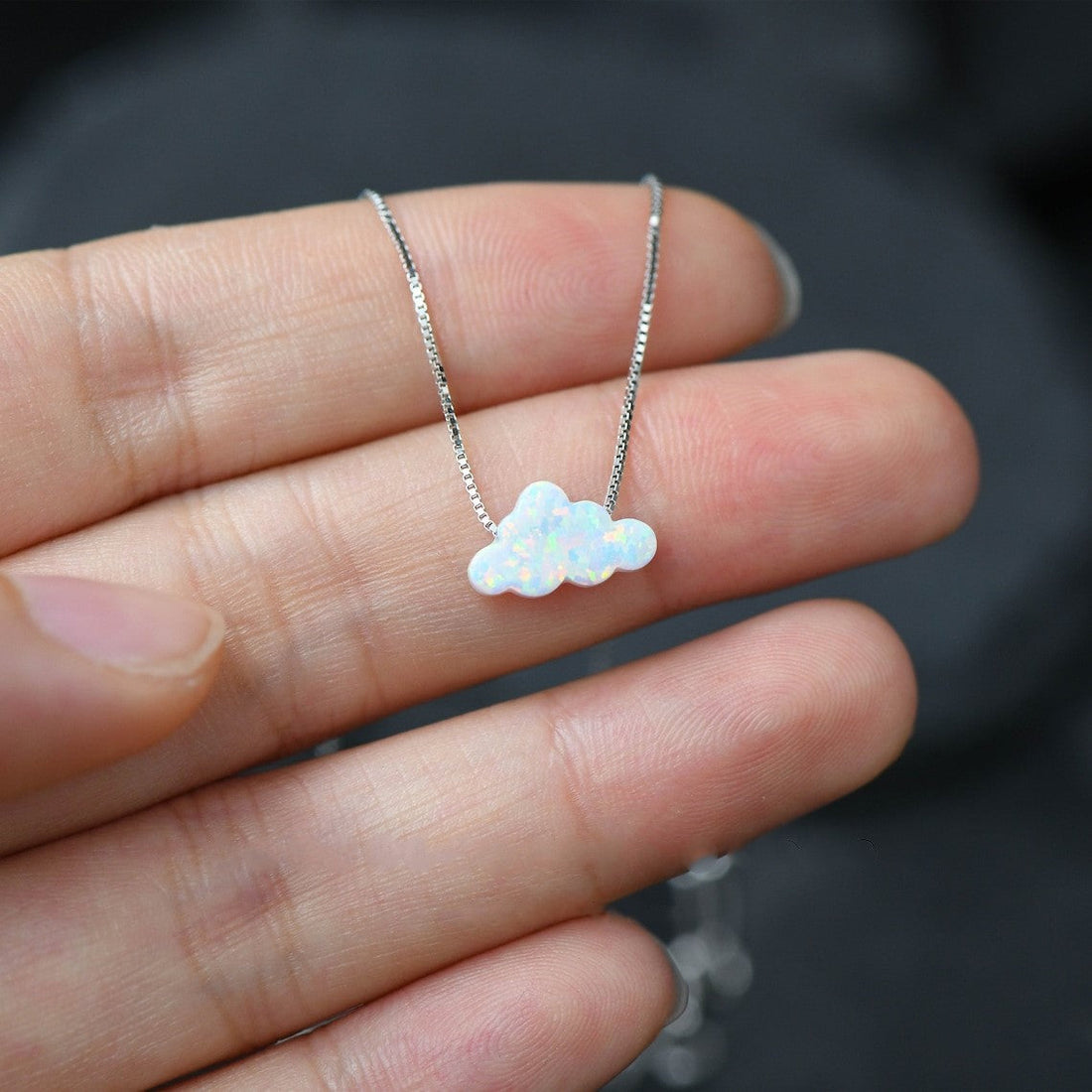 Halskette mit Wolkenopal – Halskette mit Wolkenanhänger