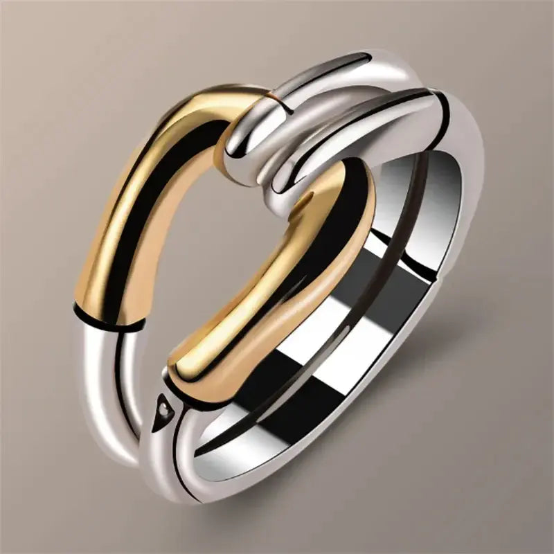 Althéa – Vintage-Ring mit Knotendesign aus Gold und Silber