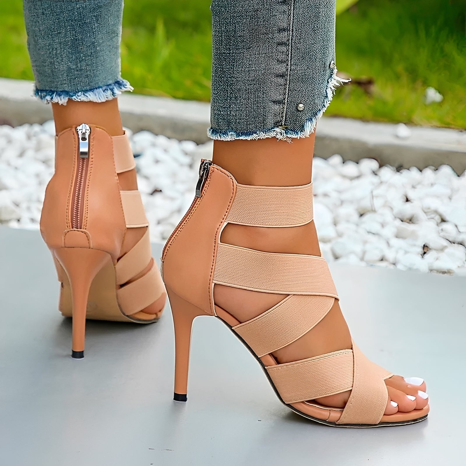 Alia - Elegante Stiletto-Absatz Pumps Sandalen