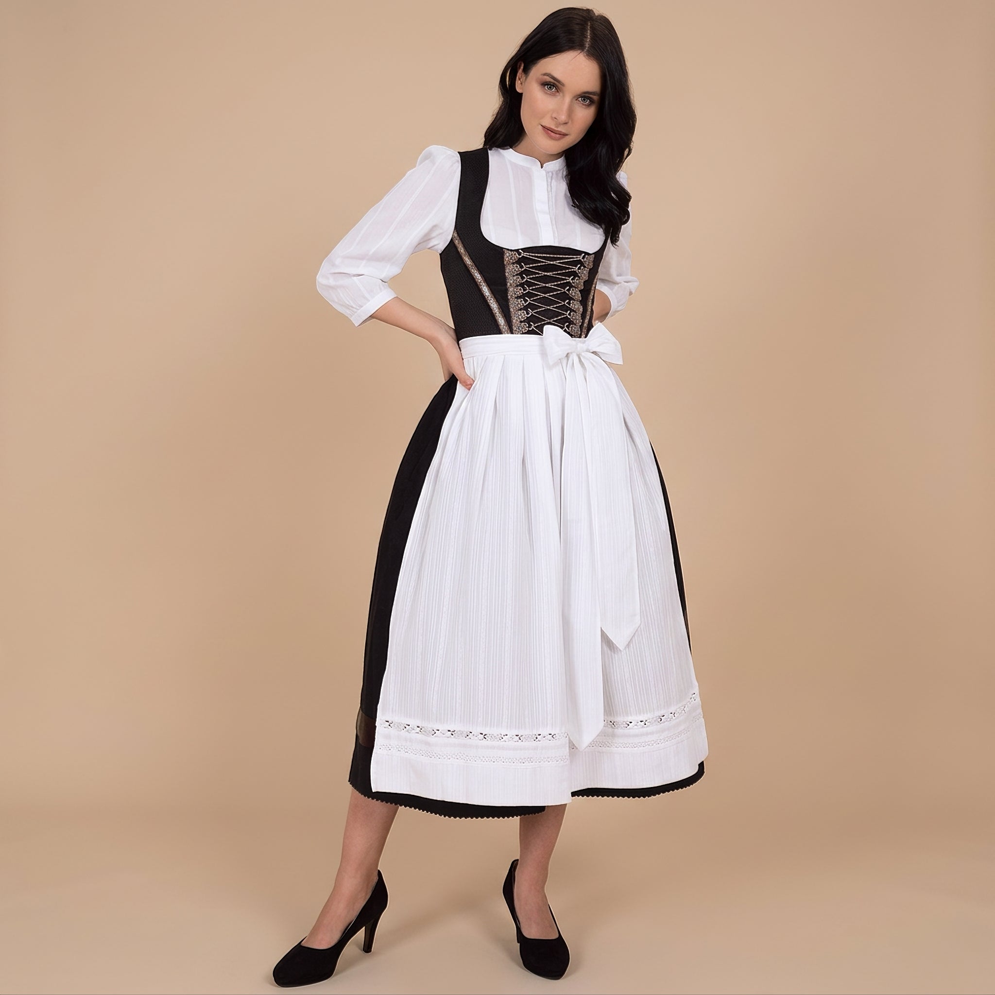 Nina - Modernes langärmeliges Oktoberfest-Kleid