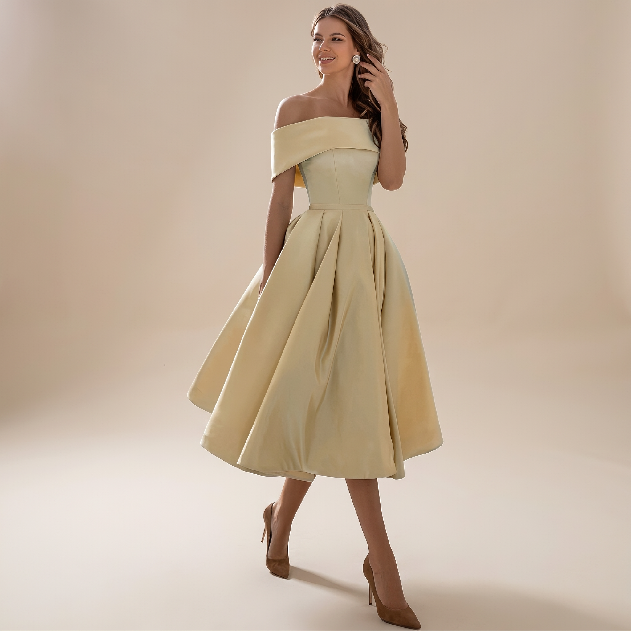 Erika - Elegantes Schulterfreies Kleid