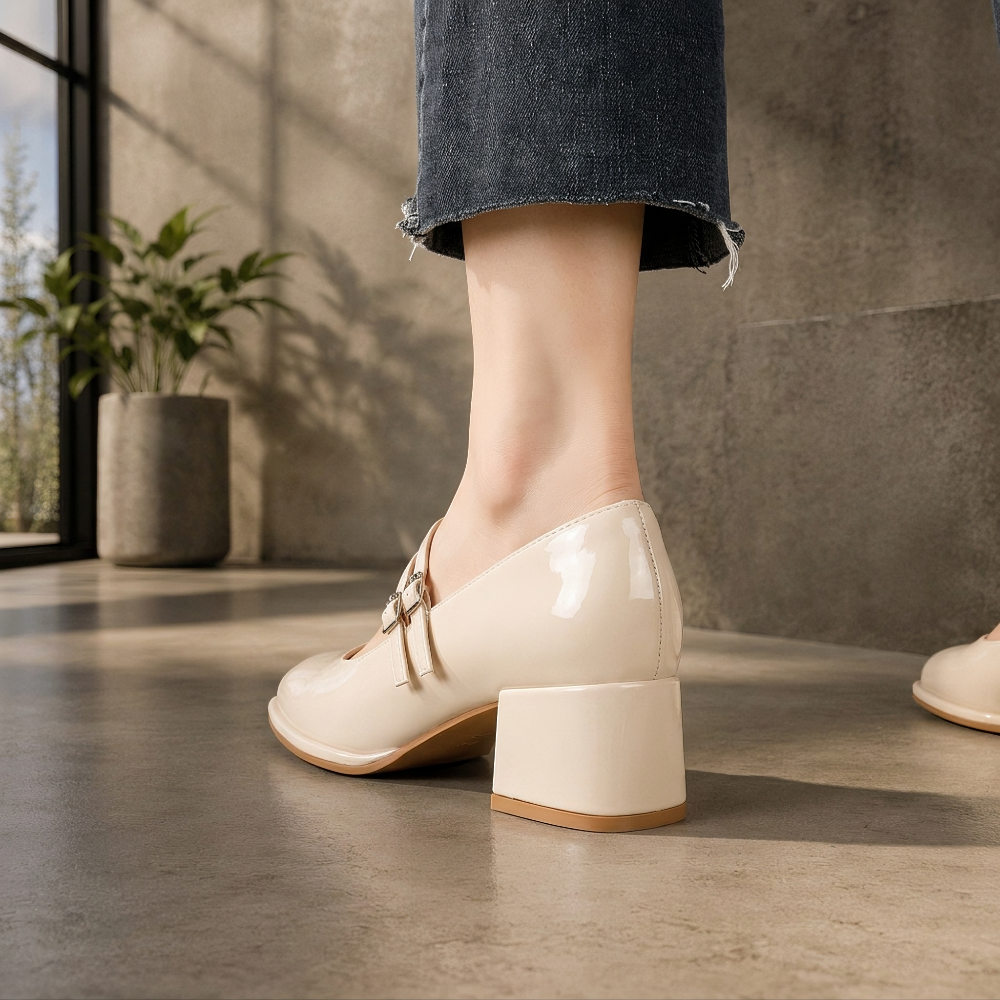 Curtis - Elegante Pumps Sandalen mit Blockabsätzen