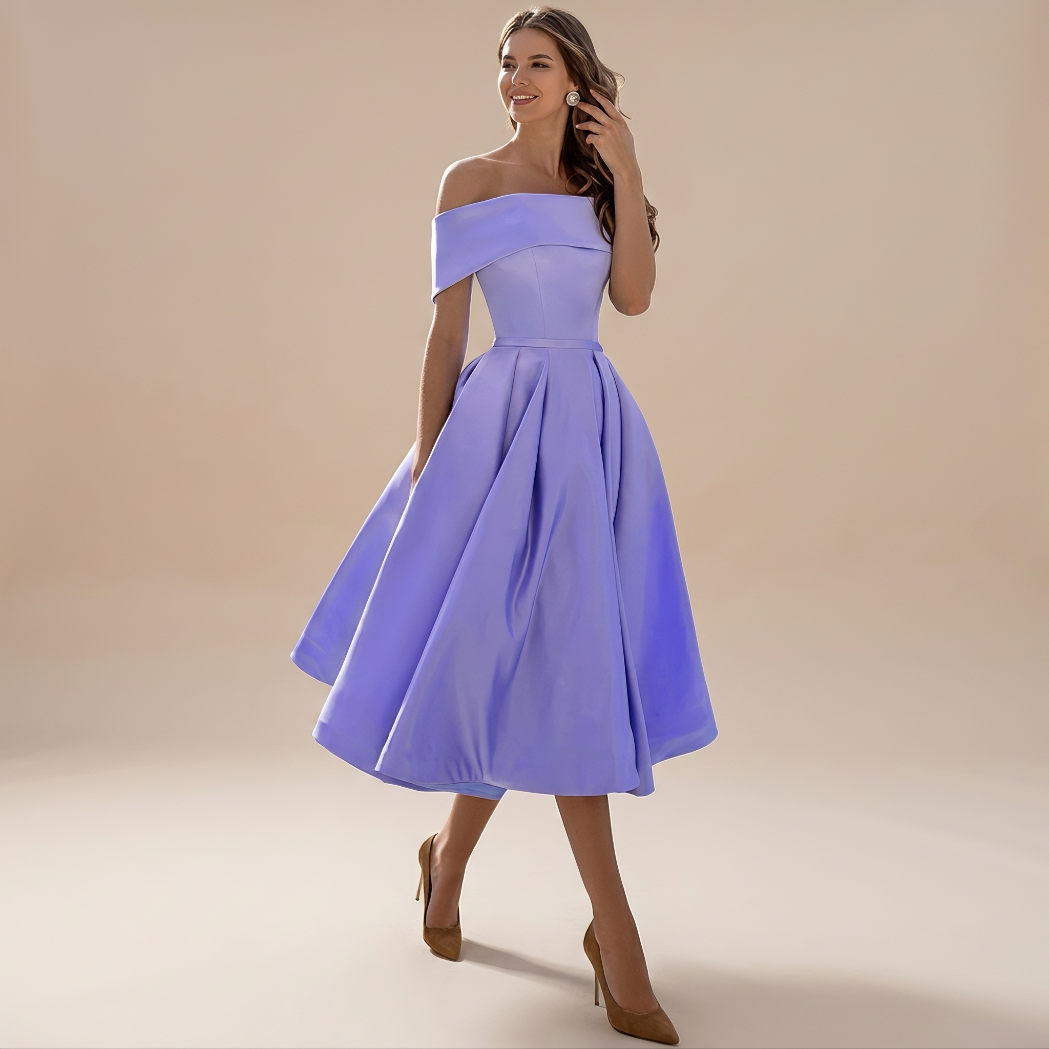 Erika - Elegantes Schulterfreies Kleid