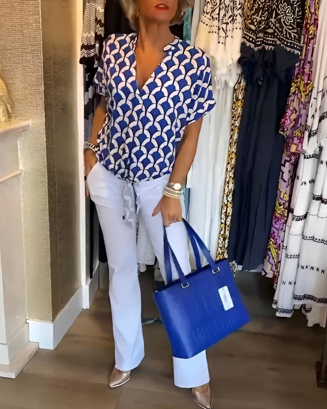 Leona - Stilvolles Oberteil mit Print für Damen