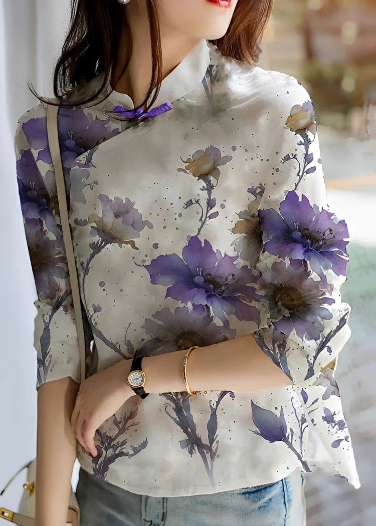 Margaret - Stilvolle Blume-Bluse für Damen