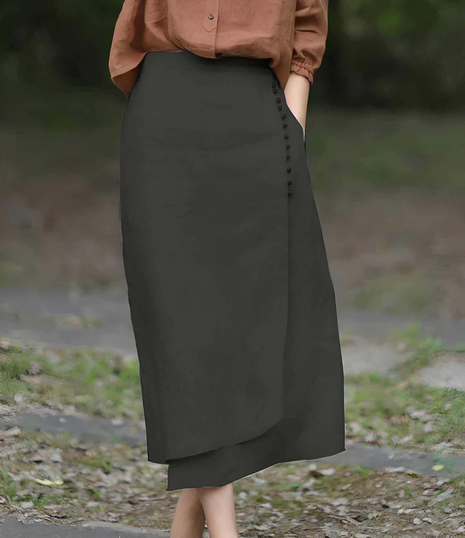 Manda - Stilvoller asymmetrischer A-Linien-Rock für Damen