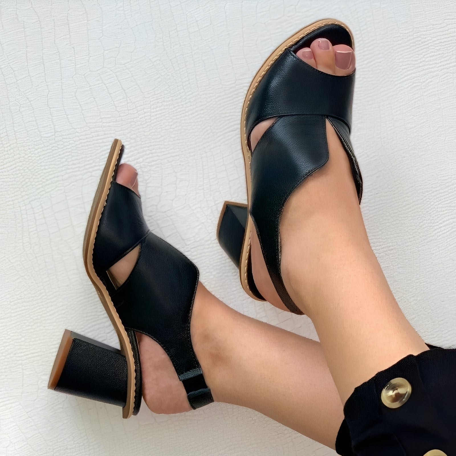 Anita - Stilvolle Peep-Toe-Sandalen