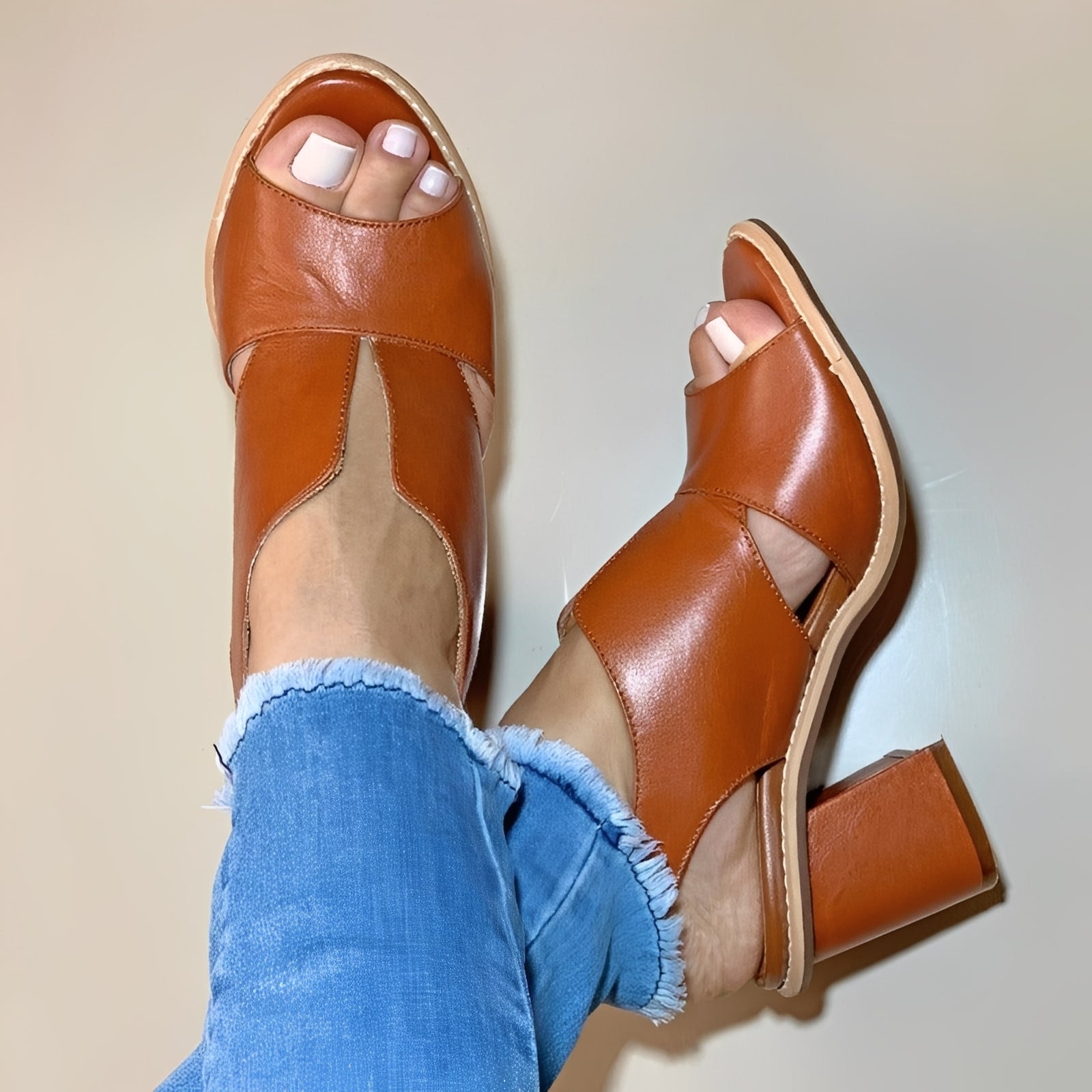 Anita - Stilvolle Peep-Toe-Sandalen