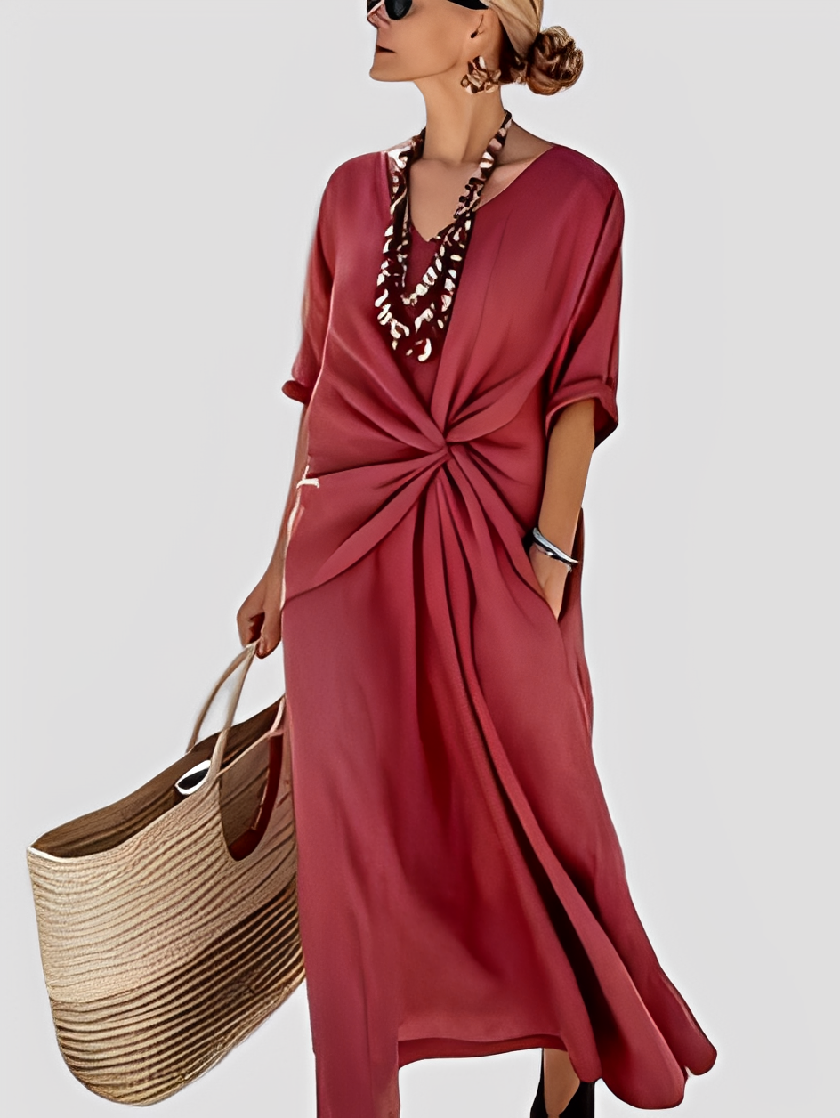 Mabel - Stilvolles, locker sitzendes Maxikleid für Damen