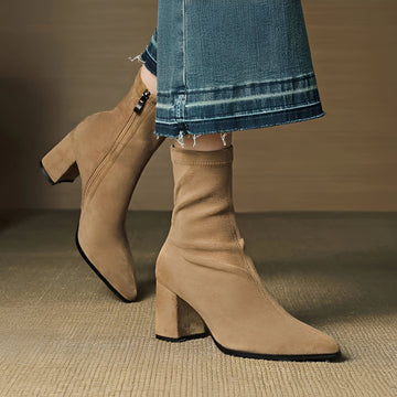 Mikayla - Lässige Stiefel mit Absatz und Reißverschluss