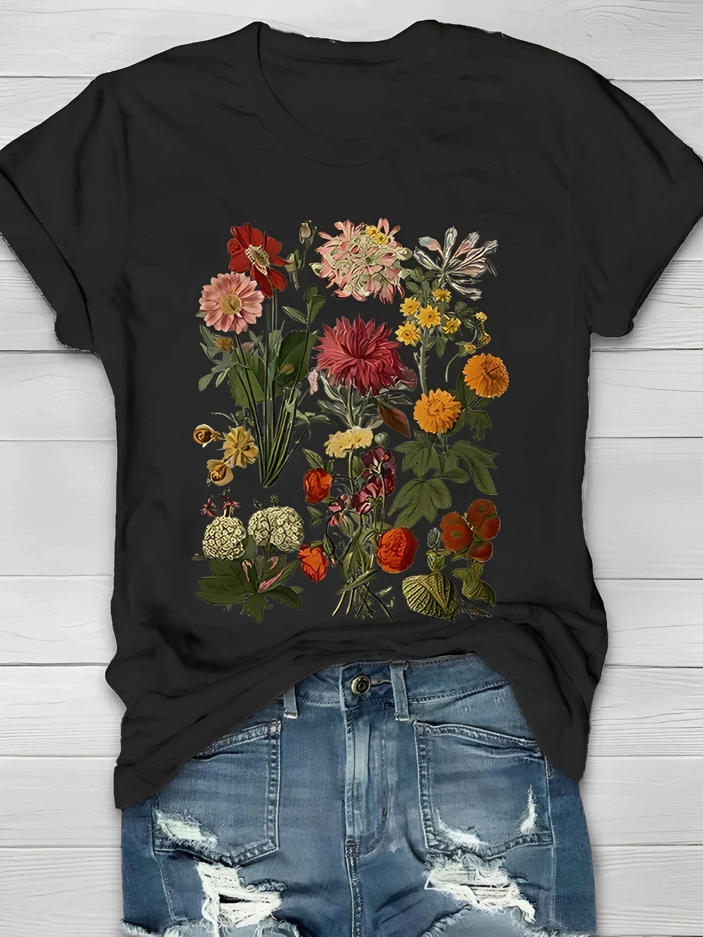 Annalise - Stilvolles T-Shirt mit Blumenmuster für Damen