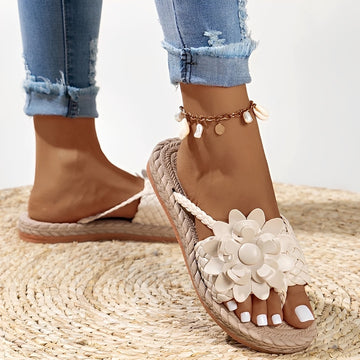 Saira - Lässige Gewebte Flip Flops