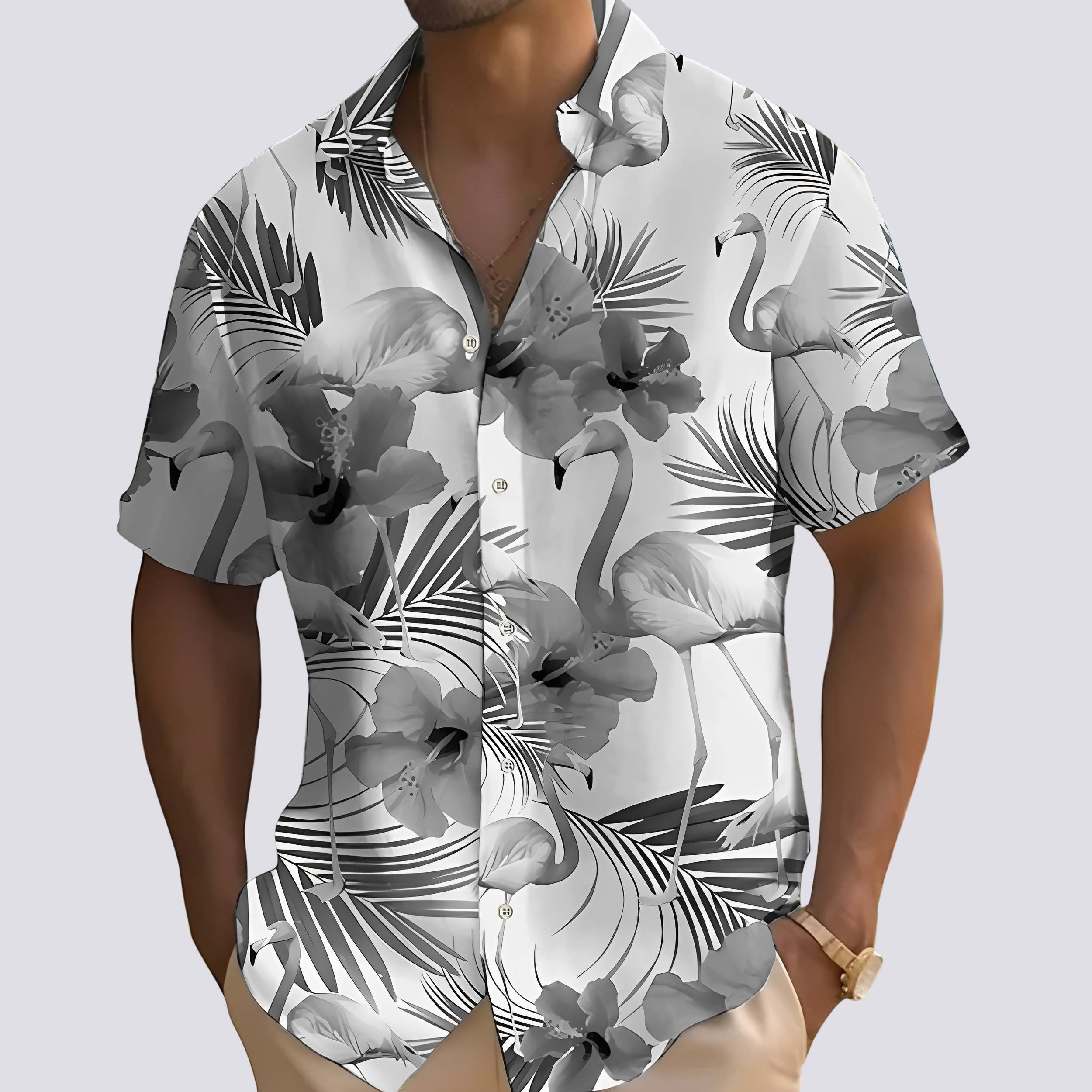Philip - Stilvolles Hemd mit Hawaii-Print für Herren
